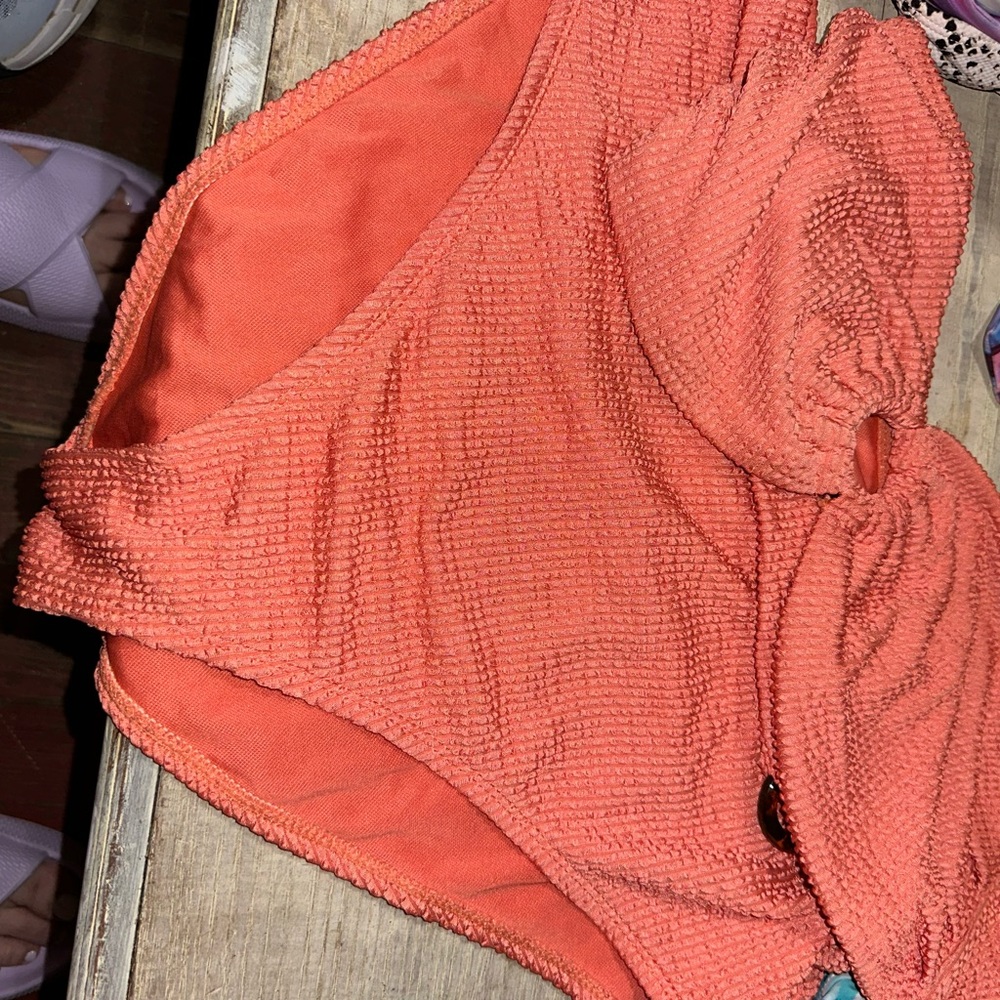Women Plus Size 16/18 Coral Bikini